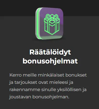 Räätälöidyt bonusohjelmat